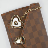 Luxe Check Brown Wallet